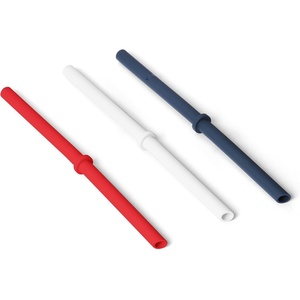 image:imageYETI Silicone Adjustable Straw Pack  Dishwasher Safe  Easy Sipping  UltraDurable MultiColorRescue RedWhiteNavy