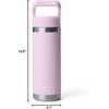 image:imageYETI Rambler 18 oz Bottle Vacuum Insulated Stainless Steel with Color Matching Straw Cap Pace PurpleCherry Blossom  Textured