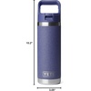 image:imageYETI Rambler 18 oz Bottle Vacuum Insulated Stainless Steel with Color Matching Straw Cap Pace PurpleMoon Dust  Textured