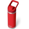 image:imageYETI Rambler 18 oz Water Bottle with Flip Chug Cap Tropical PinkRescue Red