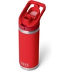 image:imageYETI Rambler 18 oz Water Bottle with Flip Chug Cap Tropical PinkRescue Red