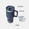 image:imageYETI Rambler 30 oz Travel Mug with Flip Straw Lid  Stainless Steel Vacuum Insulated Leakproof Cup Holder Friendly Pace PurpleWhite