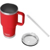 image:imageYETI Rambler 35 oz Straw Mug 20  DoubleWall Vacuum Insulation for Cold Beverages  Dishwasher Safe  Cupholder Compatible  Reusable Straw  Comfortable Grip Handle  Travel Mug  Pace PurpleRescue Red