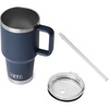 image:imageYETI Rambler 35 oz Straw Mug 20  DoubleWall Vacuum Insulation for Cold Beverages  Dishwasher Safe  Cupholder Compatible  Reusable Straw  Comfortable Grip Handle  Travel Mug  Pace PurpleNavy