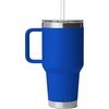 image:imageYETI Rambler 35 oz Straw Mug 20  DoubleWall Vacuum Insulation for Cold Beverages  Dishwasher Safe  Cupholder Compatible  Reusable Straw  Comfortable Grip Handle  Travel Mug  Pace PurpleRoyal Blue