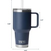 image:imageYETI Rambler 35 oz Straw Mug 20  DoubleWall Vacuum Insulation for Cold Beverages  Dishwasher Safe  Cupholder Compatible  Reusable Straw  Comfortable Grip Handle  Travel Mug  Pace PurpleRoyal Blue