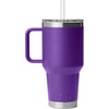 image:imageYETI Rambler 35 oz Straw Mug 20  DoubleWall Vacuum Insulation for Cold Beverages  Dishwasher Safe  Cupholder Compatible  Reusable Straw  Comfortable Grip Handle  Travel Mug  Pace PurplePace Purple