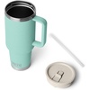 image:imageYETI Rambler 40 oz Travel Mug with Flip Straw Lid  Stainless Steel Vacuum Insulated Leakproof Cup Holder Friendly Pace PurpleSea StoneTextured