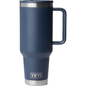 image:imageYETI Rambler 40 oz Travel Mug with Flip Straw Lid  Stainless Steel Vacuum Insulated Leakproof Cup Holder Friendly Pace PurpleNavy