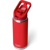 image:imageYETI Rambler 26 oz Water Bottle with Flip Chug Cap NavyRescue Red