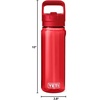 image:imageYETI Yonder 750 ml25 oz Water Bottle with Yonder Straw Cap Pace PurpleRescue Red