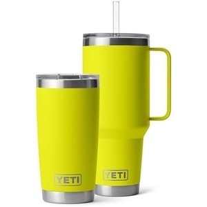 image:imageYETI Rambler 42 oz Tumbler with Handle and Straw Lid Travel Mug Water Tumbler Vacuum Insulated Cup with Handle Stainless Steel with Rambler 20 oz Tumbler Firefly Yellow